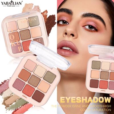 Nine-colored Colorful Fog-sensing Eyeshadow Velvet Glitter Flash Eyeshadow Plate Waterproof and Sweat-proof Not Easy To Take Off Makeup Eye Makeup
