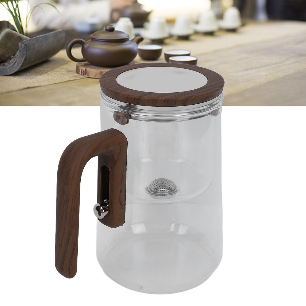 Water Separation Teapot Heatproof Glass Teapot Transparent 800ml Tea Kettle for Home Restaurant