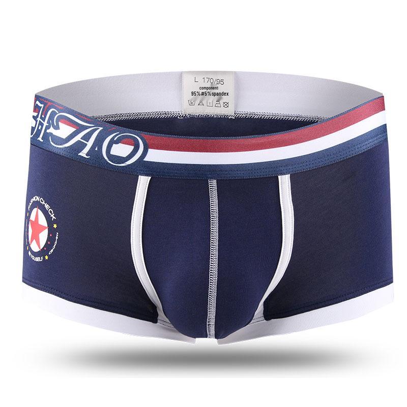 Topyard Men's Low Waist Cotton Boxer Briefs - Breathable Teen Fashion Print