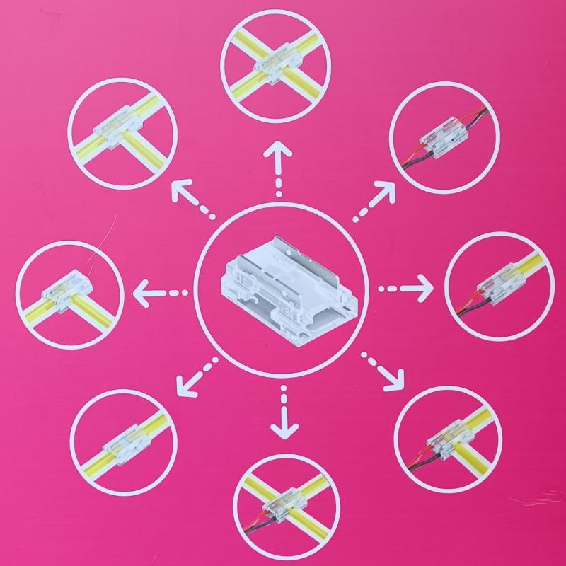 COB LED Strip Light 12V/24V, 320/480 LEDs, 8MM, 90 CRI, Self-Adhesive, Aluminum Channel.