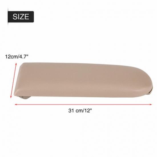For VW Jetta Beetle 1999-2009 Beige Leather Center Console Armrest Cover Lid New