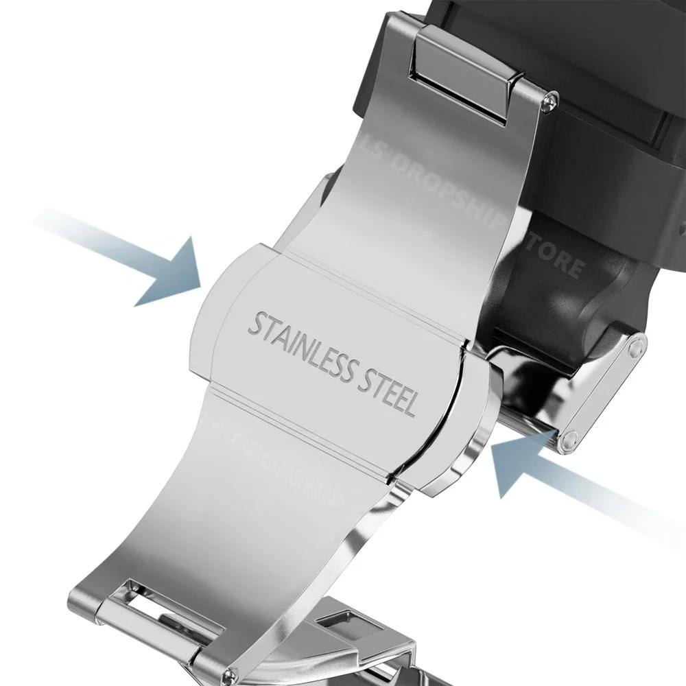 AP Silicone Loop Strap for Samsung Galaxy Ultra 47mm Luxury Men Sports Band for Samsung Galaxy Ultra Butterfly Buckle Watchband