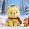 36-60Cm Cute Cartoon Winnie The Pooh Bear Plush Doll Toy With Winter Cape Knit Hat Scarf Soft Stuffed Cushion Pillow Girls Gift