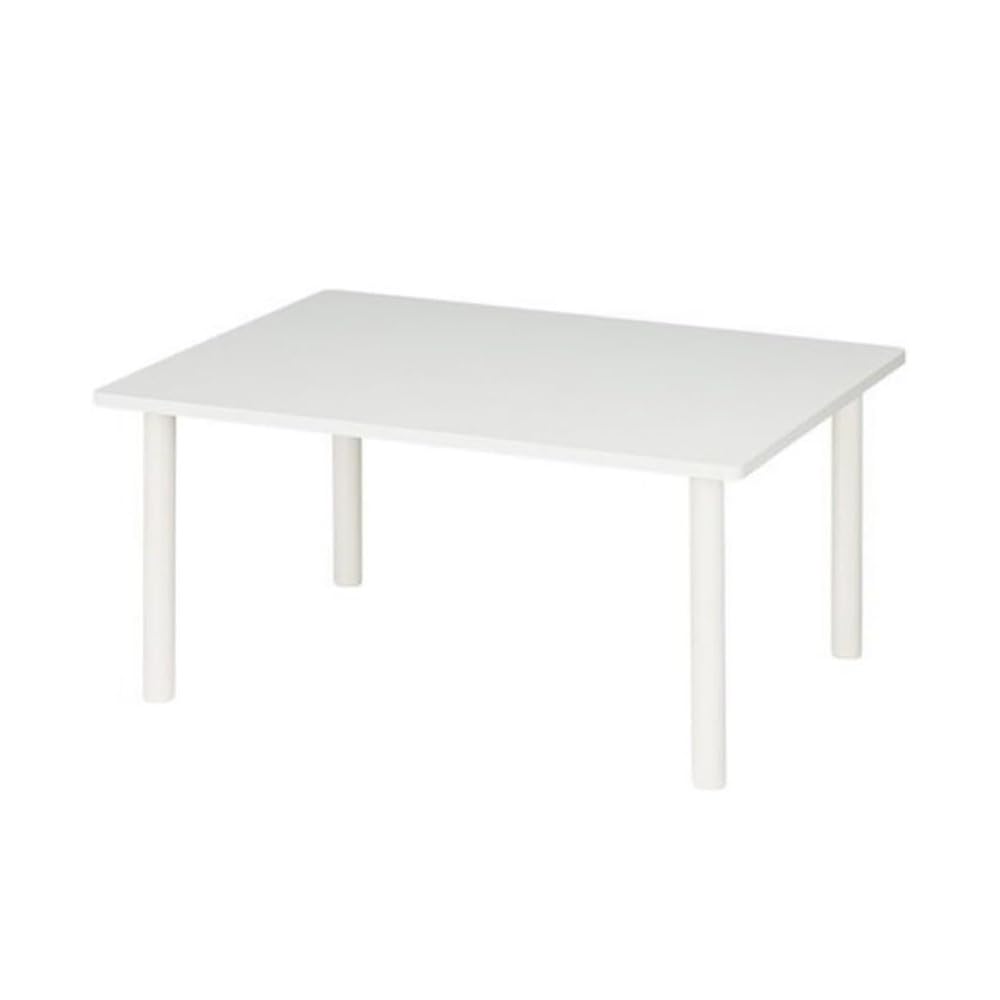 Nitori Hello Coffee Table with Easily Removable 80cm Wide x 60cm Deep x 36cm 8760955 Legs, White, High,
