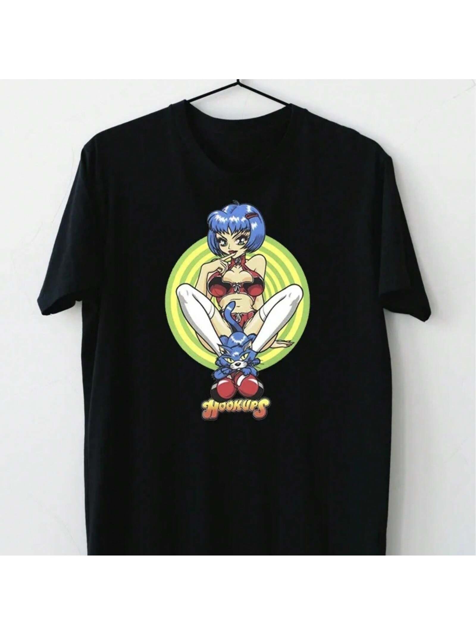 Hookups Skateboard Sexy Cat Woman T-Shirt S разноцветный