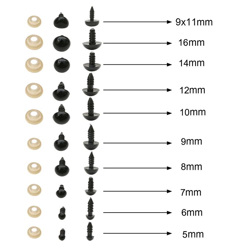 50Pairs Acrylic Animal Nose Bead Rod For DIY Doll Nose