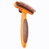 Dog Comb One-click Dog Brush Double Row Rake Combs for Dogs Hair Knot Cleaning Self Cleaning Dogs Rake Comb Pet Grooming Brush