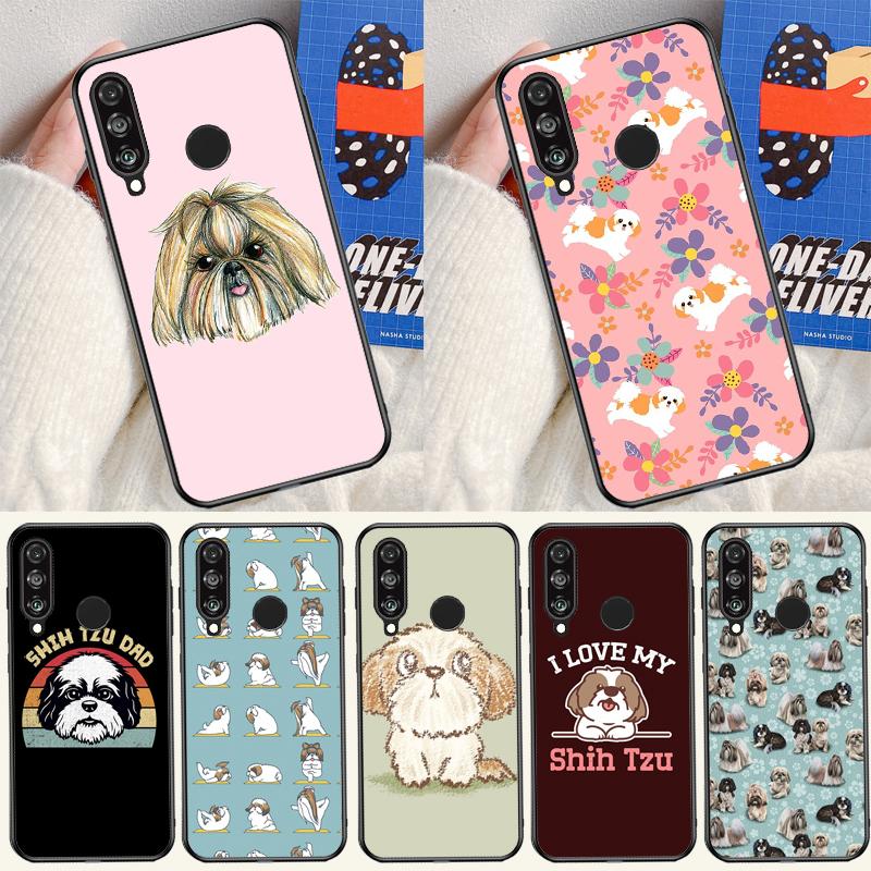 Cartoon Shih Tzu Dog For Huawei P20 P30 P40 Lite P60 Pro Nova 12i 11i 8i 12s 9 10 SE Y90 Y60 Y70 Y72 Y61 Y91 Case