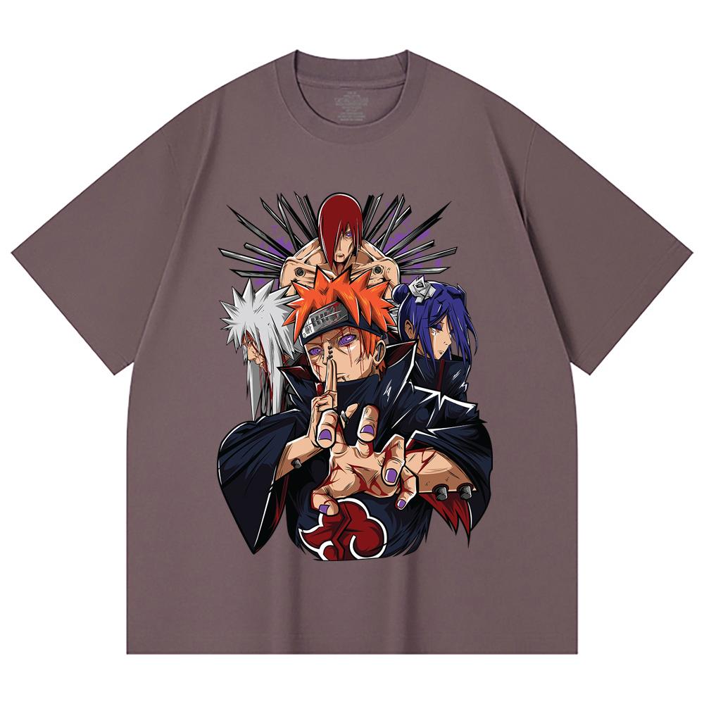 230 Gsm 100% Cotton Naruto V10 Pain Print Unisex Heavy Cotton T Shirt