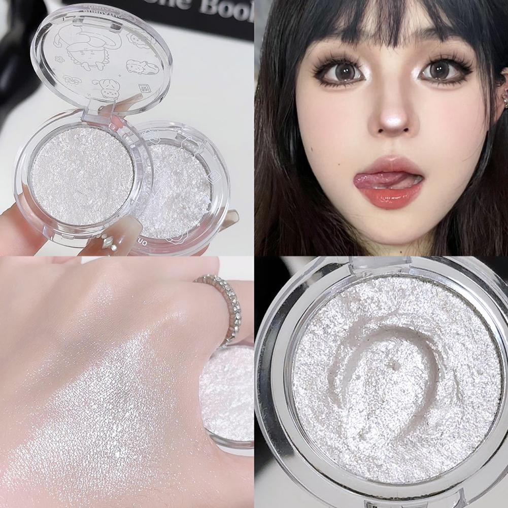 Solid Color Matte Pure White Eye Shadow Silkworm Eye And Brightening Highlighter Delicate Head T8F1