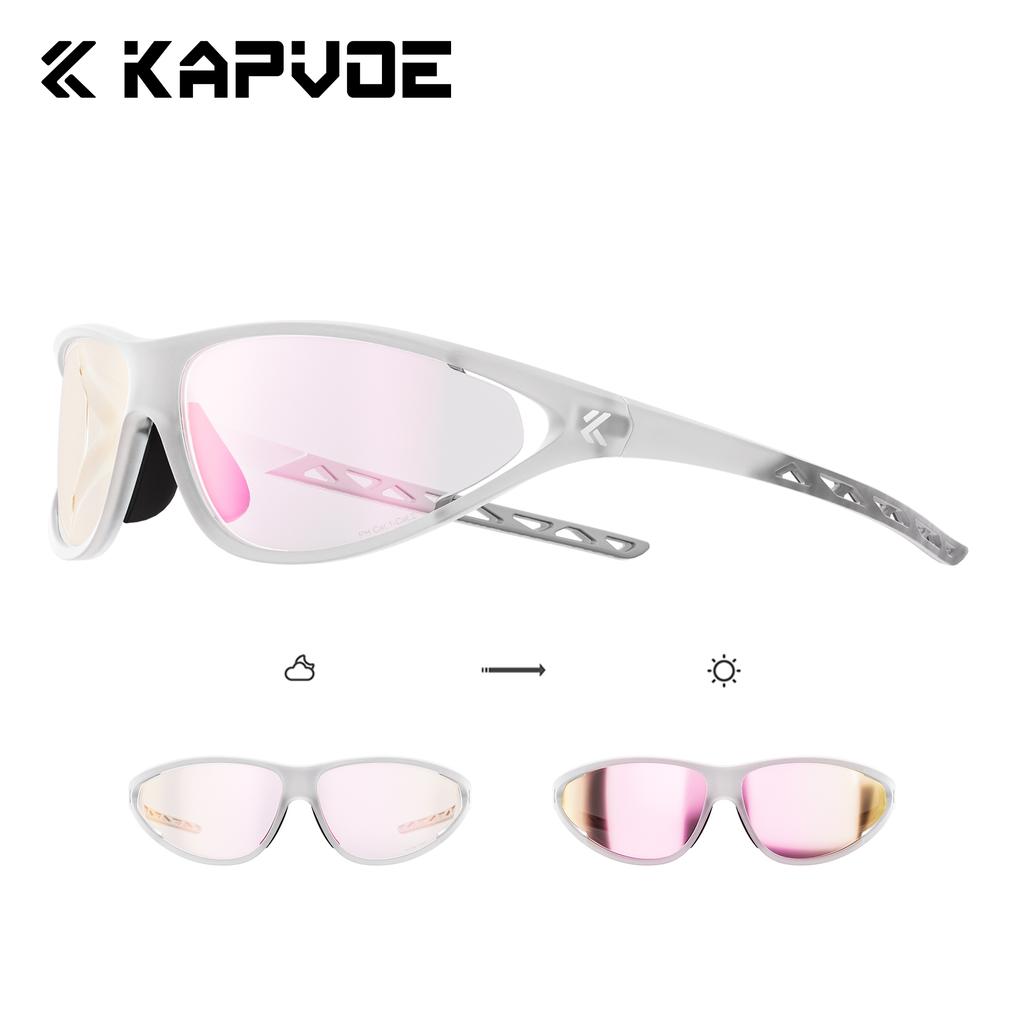 Kapvoe Hot Fashion Cycling Sunglasses Men Photochromic Glasses Mountain Running Hiking Eyewear Sports UV400 Climbing Goggles