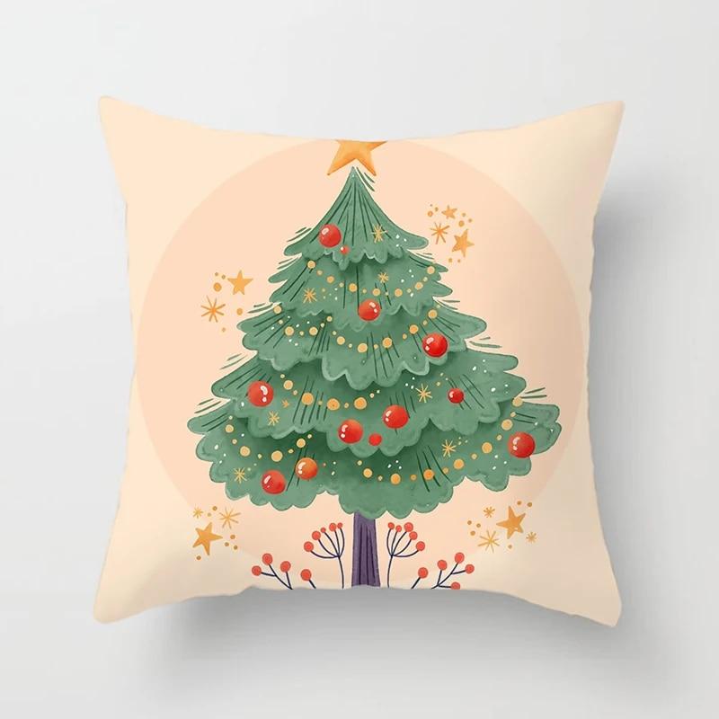Winter Christmas Pillowcases Christmas Tree Pillowcases Sofa Home Decoration
