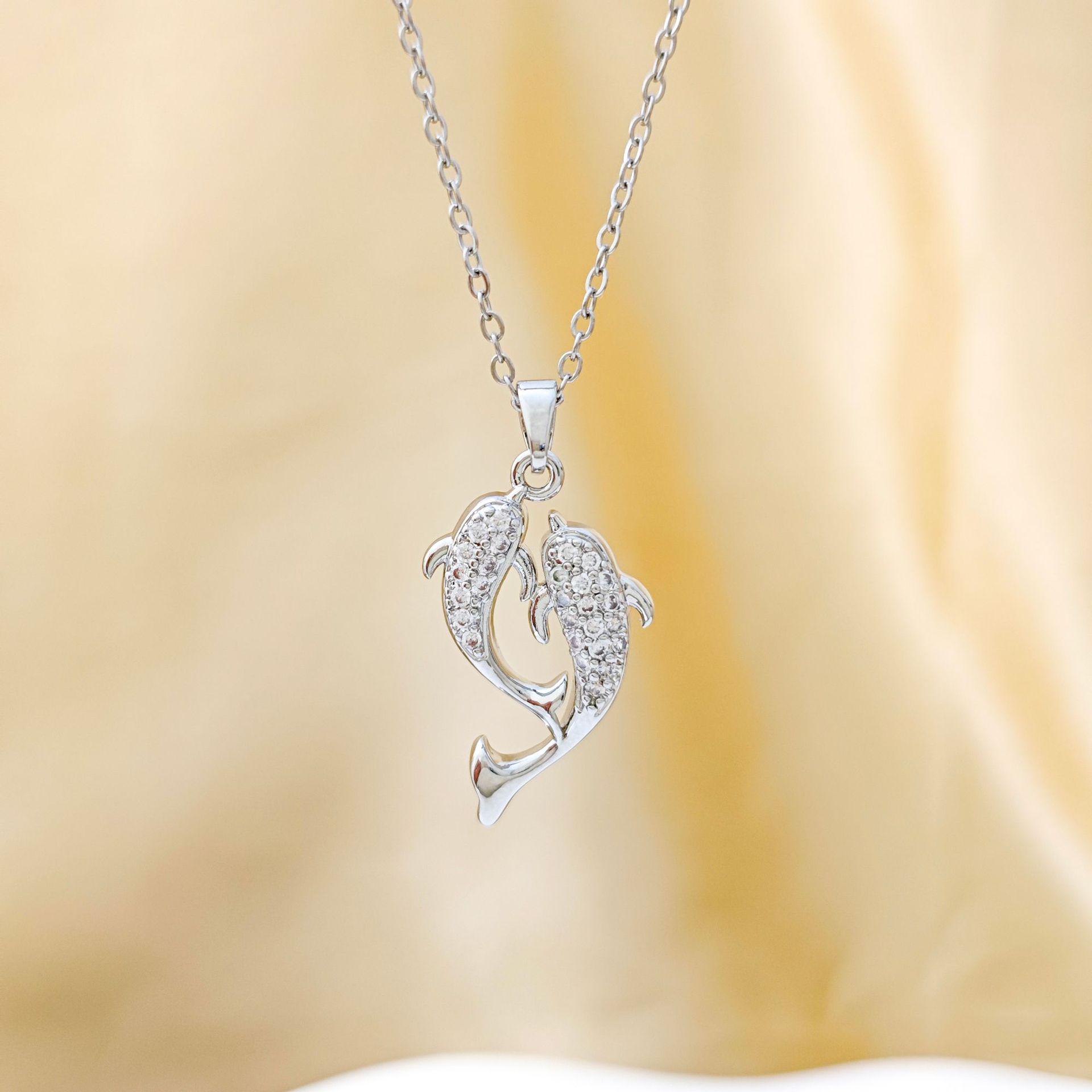 

New Year Fish Pendant Titanium Steel Necklace - Women s Light Luxury Romantic High-End Versatile Clavicle Chain