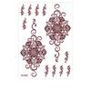 Red Mehndi Stickers Henna Tattoo Stickers Water Transfer Decals Red Henna Tattoo Decals  Girls