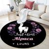 Goat Theme pattern round rug,Carpet Rug for Living Room Bedroom Playroom ,Non-slip Floor Mat,Holiday Gifts and Birthday Gifts.