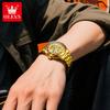 OLEVS 6728 Hollow Men's Watches Fashion Stainless Steel Automatic Mechanical Watches for Men Waterproof Luminous Man Wristwatch