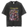 Anime Demon Slayer Tanjirou Nezuko Zenitsu Inosuke Cute Graphic Tshirt Men Women Washed Cotton T-shirts Harajuku Male Manga Tops