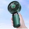 Portable Handheld Mini Fan Foldable Neck Hanging Fans 5 Speed USB Rechargeable Fan with Phone Stand and Display Screen 1500mAh
