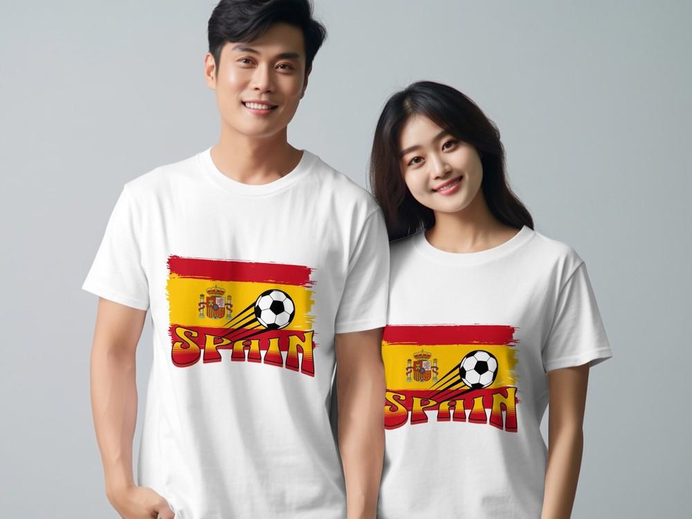 Spain Football T-Shirt European Tournament Unisex Soccer TShirt Euros 2024