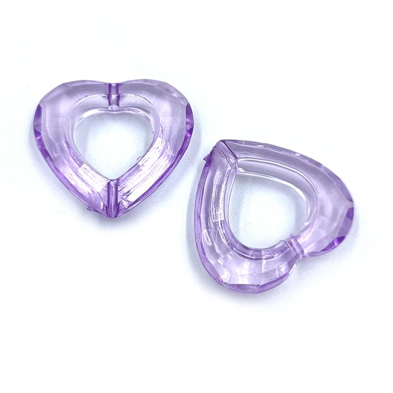 

Свободные бусины акриловые полые бусины в форме сердца 10 шт. для изготовления ювелирных изделий принадлежности ручной работы DIY аксессуары ярких цветов ручной работы фиолетовый