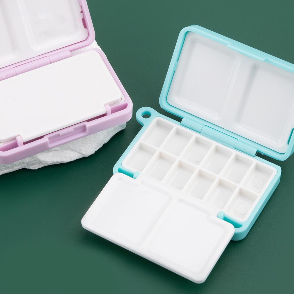Watercolor Box with Lid Watercolor Pans for Travel Painting Empty Watercolor Tins Box with Pans Watercolor Paint Palette