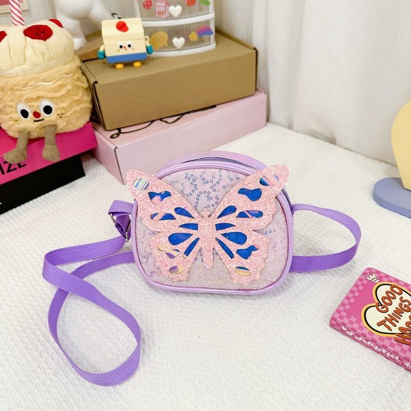 Lightweight Pu Toddler Backpack Charming Sequin Cartoon Bear Bag For Children