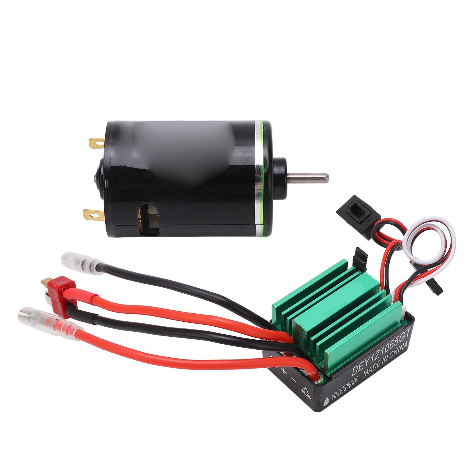 

540 Колекторний двигун з 65A T-роз ємом ESC Висококрутний момент Водонепроникний Електродвигун для RC Кросового автомобіля 27T