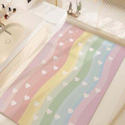 Diatom Mud Floor Mats Are Small and Fresh Household Toilet Bathroom Ant Slip Mats Bathroom Door Absorbent Mat