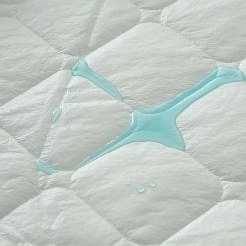 Vanntett formsydd laken ensfarget vattert sengeteppe madrassbeskyttelsestrekk med strikk fortykket laken