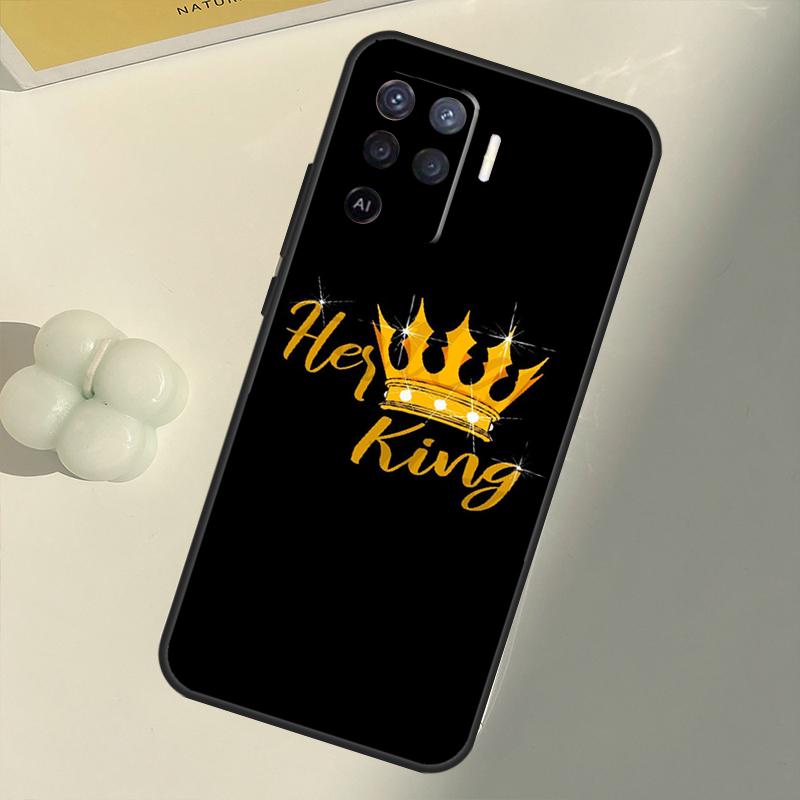 

Чехол Crown QUEEN & KING для пар для OPPO A15 A74 A54 A94 A52 A72 A31 A53 A53S A5 A9 2020 A3S A5S A83 A91 A93, чехол OPPO A1K