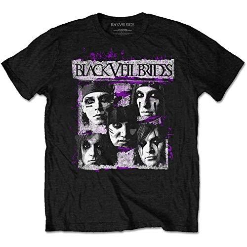 Rockoff Trade Unisexs Black Veil Brides Grunge Faces TShirt XLarge S