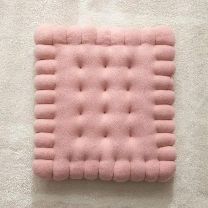 Inventive Thickened Biscuit Office Chair Cushion Lovely Living Room Space Bedroom Space Decorative Throw Pillows Sofa Back Cushion Tatami Pad