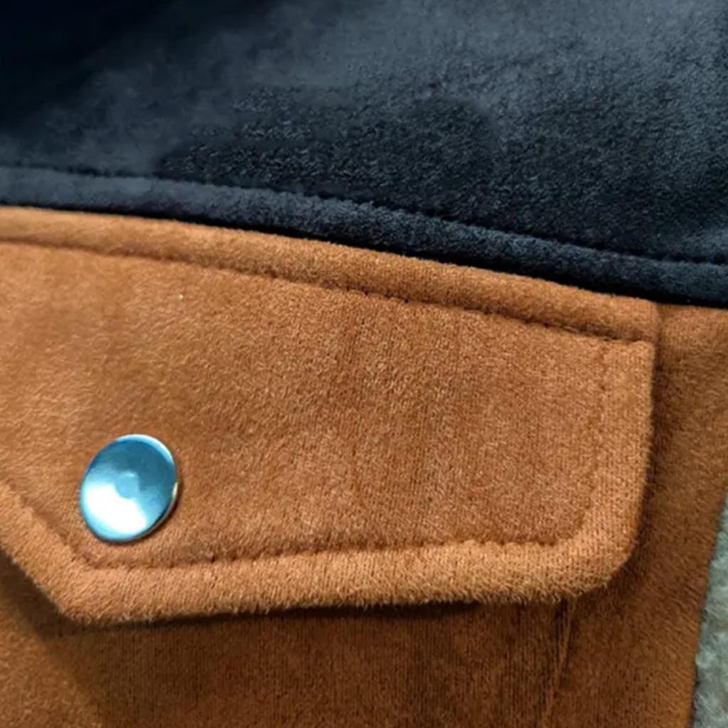 Pánská barevně blokovaná plyšová vesta bunda pro outdoorové sporty Pánská ležérní vesta s více kapsami