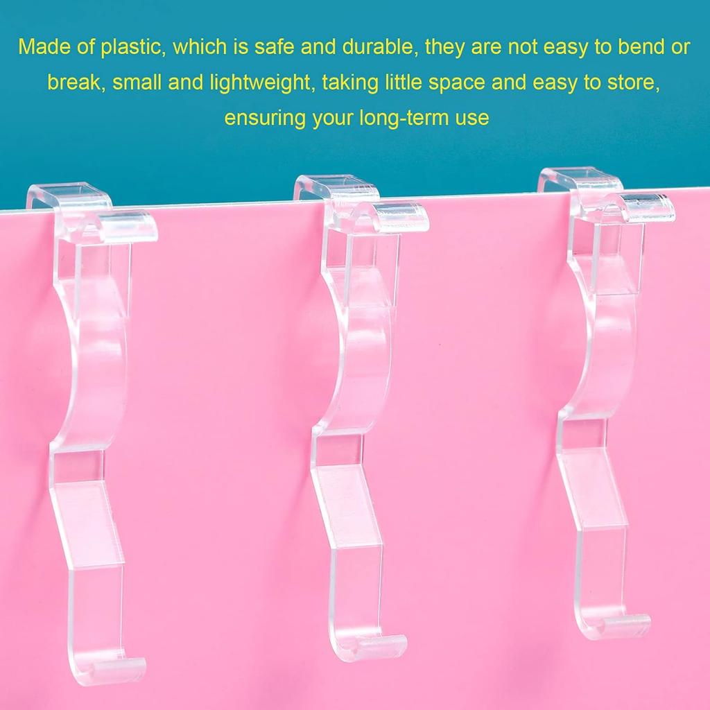 Jetec Valance Clips 2.5 Inch Arc-Shaped Clear Plastic Valance Retainer Clips Hidden Window Blind Holder(30 Pieces)