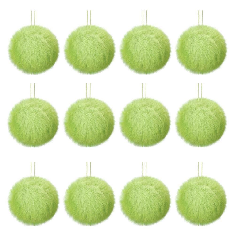 12PCS Plush Christmas Ball Decoration Christmas Tree Decoration Christmas Party Christmas Tree Home Furnishings Christmas Decor