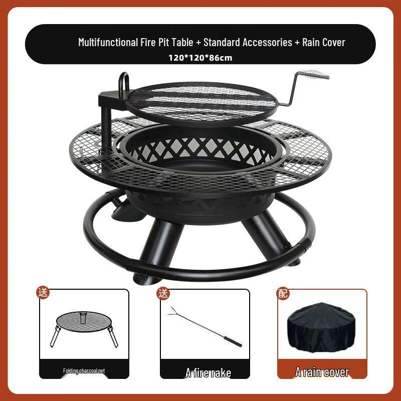 

Versatile Outdoor BBQ Fire Pit Grill & Heater