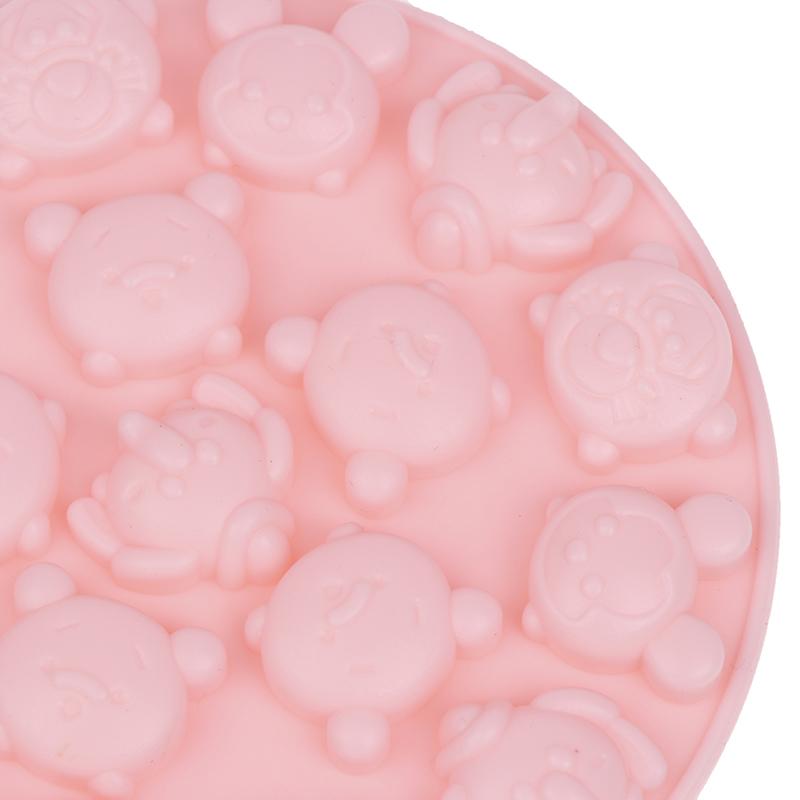 Cartoon Animal Silicone Mold Diy Cute Candy Chocolate Gummy Animal Ice Cube Non-Stick Moulds Kitchen Baking Mold