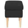 Black Footstool 55 X 35 X 41 Cm Boucle