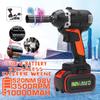 3500rpm 2 IN 1 Cordless Brushless Wrench Electric Socket Impact Wrench 10000mah Lithium-lon Battery Power Kit