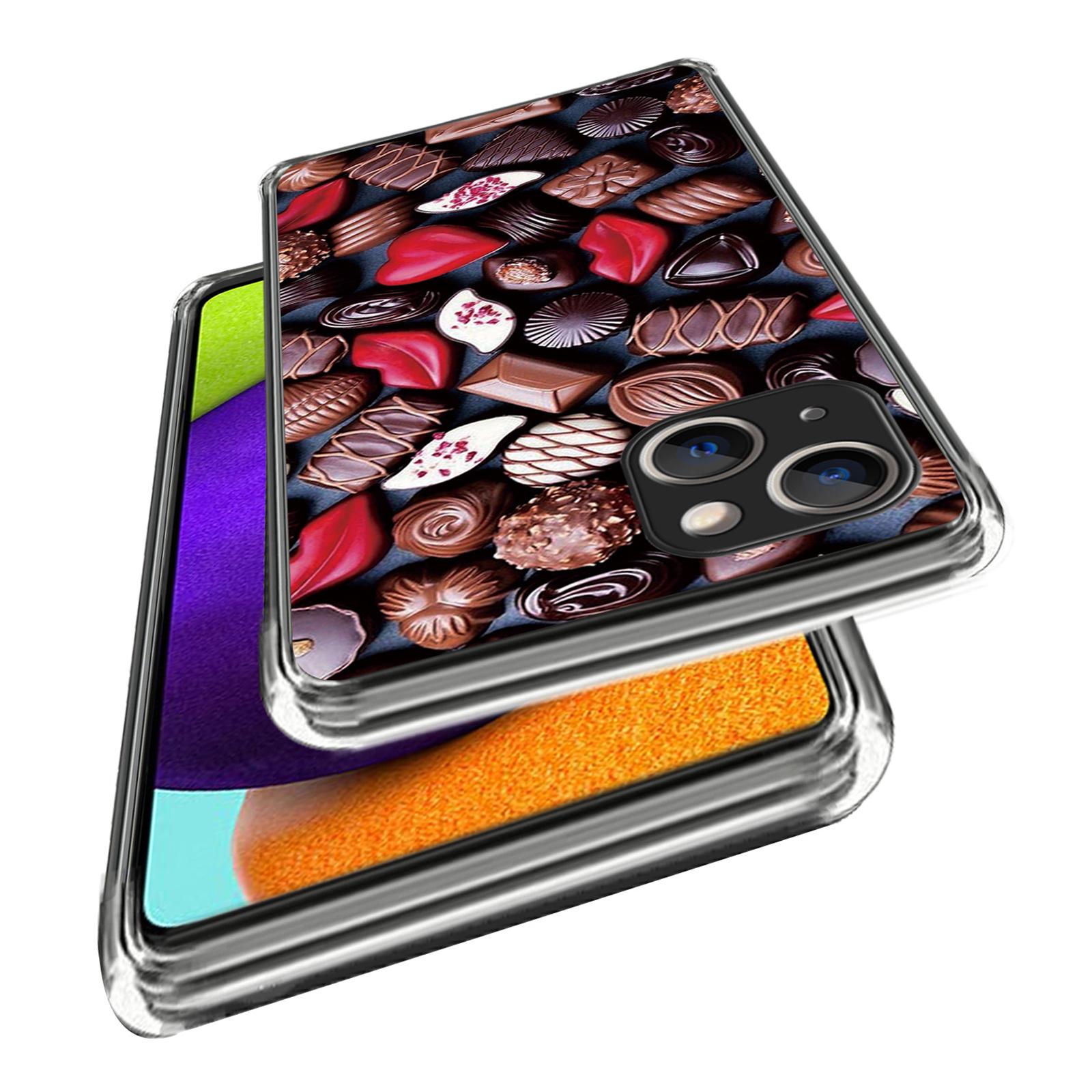

For iPhone 15 Plus Case Anti-drop Pattern Printing TPU Mobile Phone Cover Rose