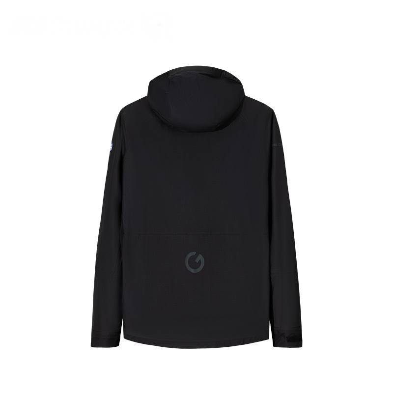 Anta Champion Outdoor Series Comfortable Casual Simple Zipper Hooded Running Windproof Breathable Jacket Men Jacket Basic-Black 152520619-2