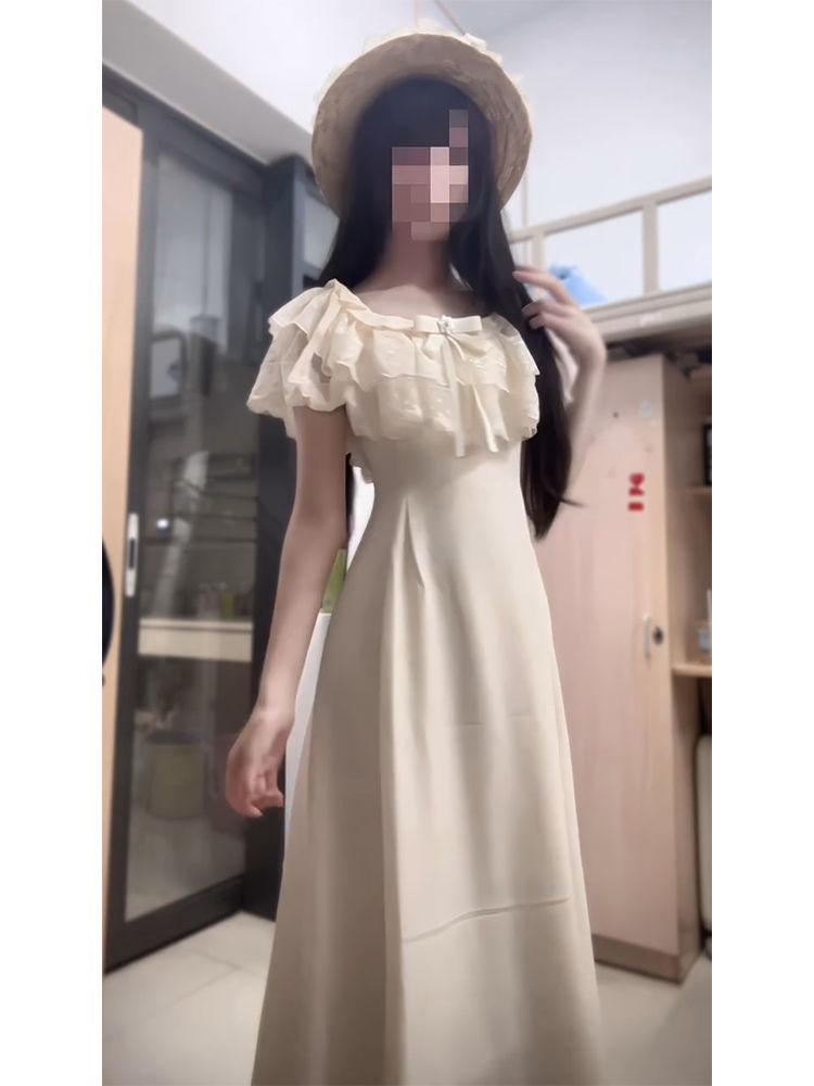 Fragrant "Japanese lolita sweet elegance vintage cape lace summer lace dress long dress