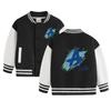 Farbblock-Baseballjacke für Jungen und Mädchen - Frühjahrs-/Herbststil, Samtfutter, Mittlere Dicke für Kinder