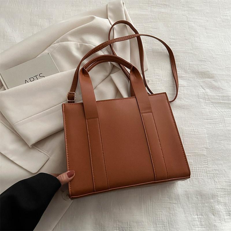 Trendy Large Capacity Crossbody Tote Bag For Women In Black Rose Pink Brown White And Khaki