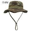 Jungle camouflage sun protection Benny hat sniper flat top bucket hat outdoor sports tactical military fan hat