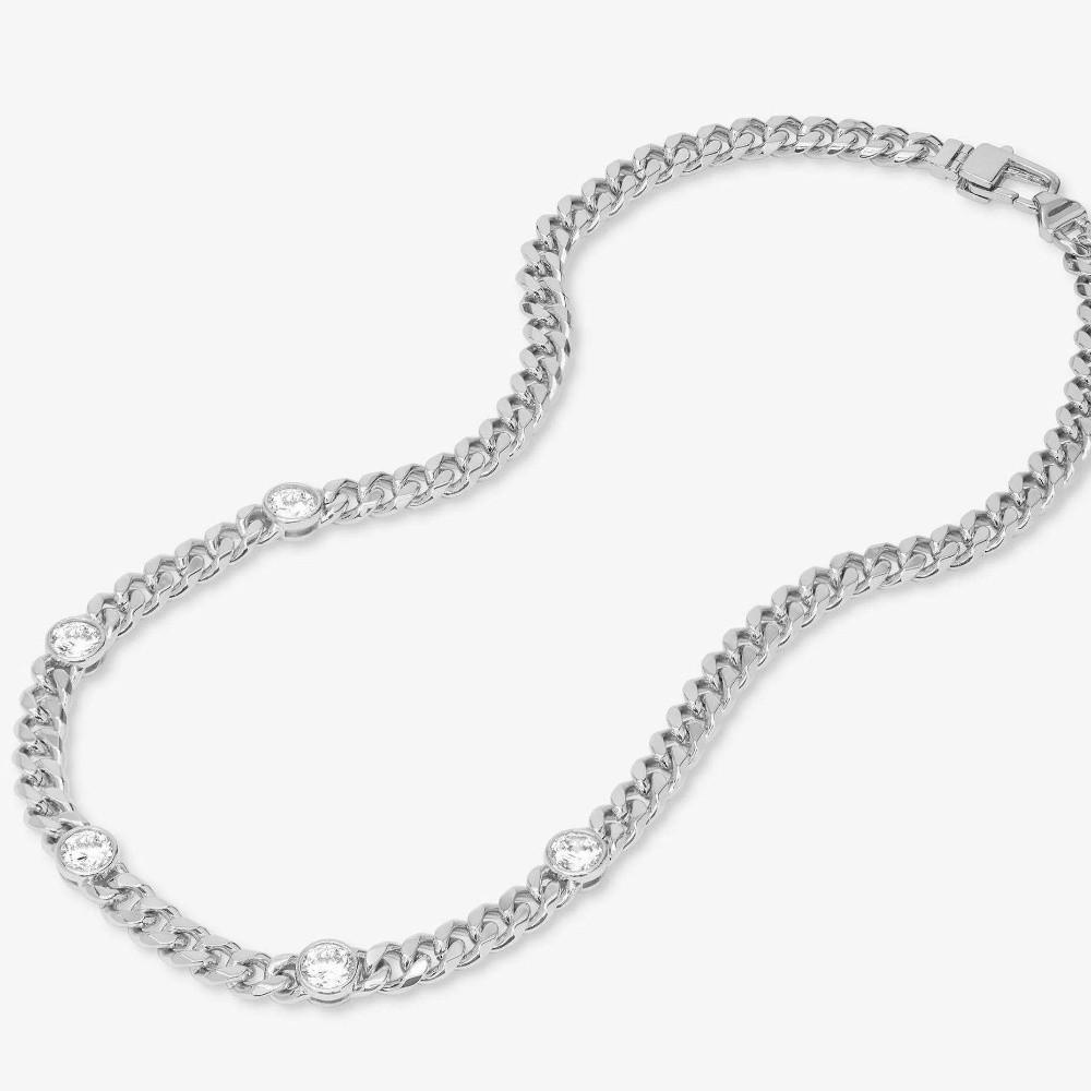 Elegant Cuban Zirconia Necklace Non-fading Accessory Rhinestone Bracelet Youth Jewelry