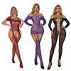 Lingerie Sexy Senza Cavallo Per Donne Set Teddy Reggiseno Rete Erotico Costumi Rete Elasticizzata Calze a Rete Vuote Set Intimo Femminile