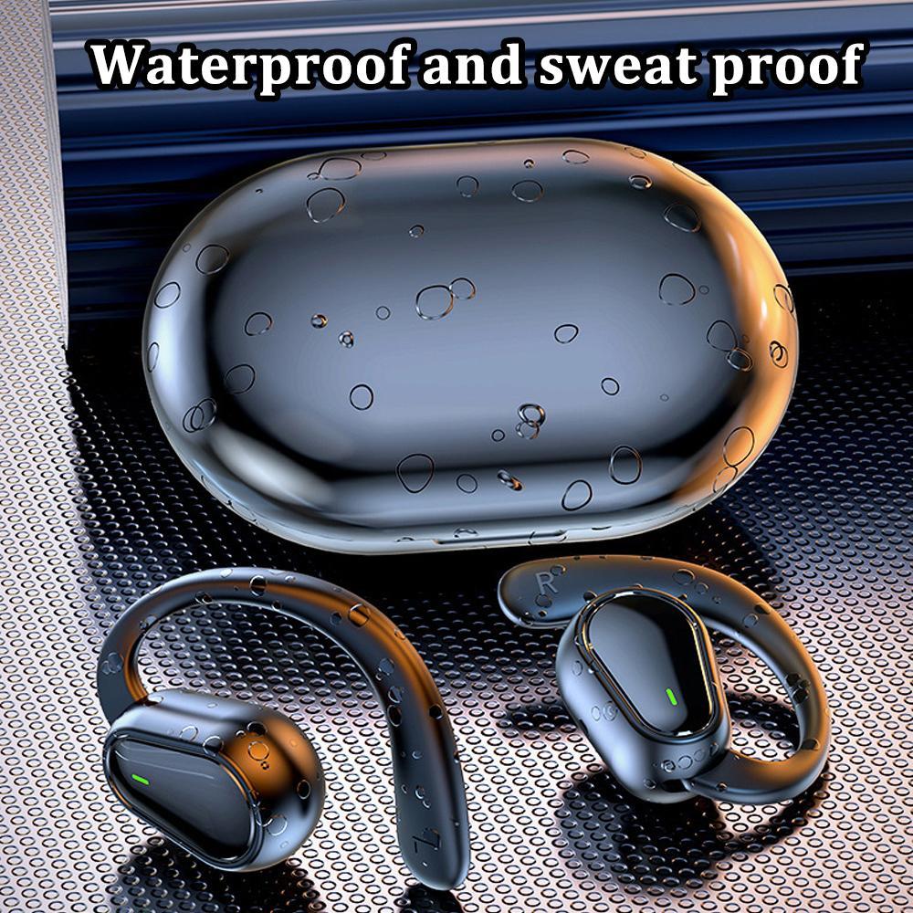 Bluetooth 5.3 Headphones Wireless Sports Headsets Ear Hook Earphones Waterproof HiFi Stereo Noise Reduction Earbuds for Android iOS Workout Gym Sports