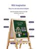 Solid Wood Children's Erasable Chalkboard Easel for Writing & Drawing