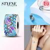 Classic Genuine Copper Four-Leaf Clover Pink Zircon Snowflake Lock Heart Bead Fits Bracelets Jewellery Do-It-Yourself Gifts Accessory